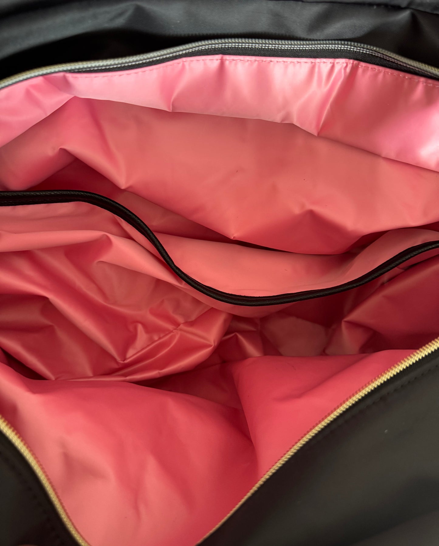 Close-up of pink insulated lining